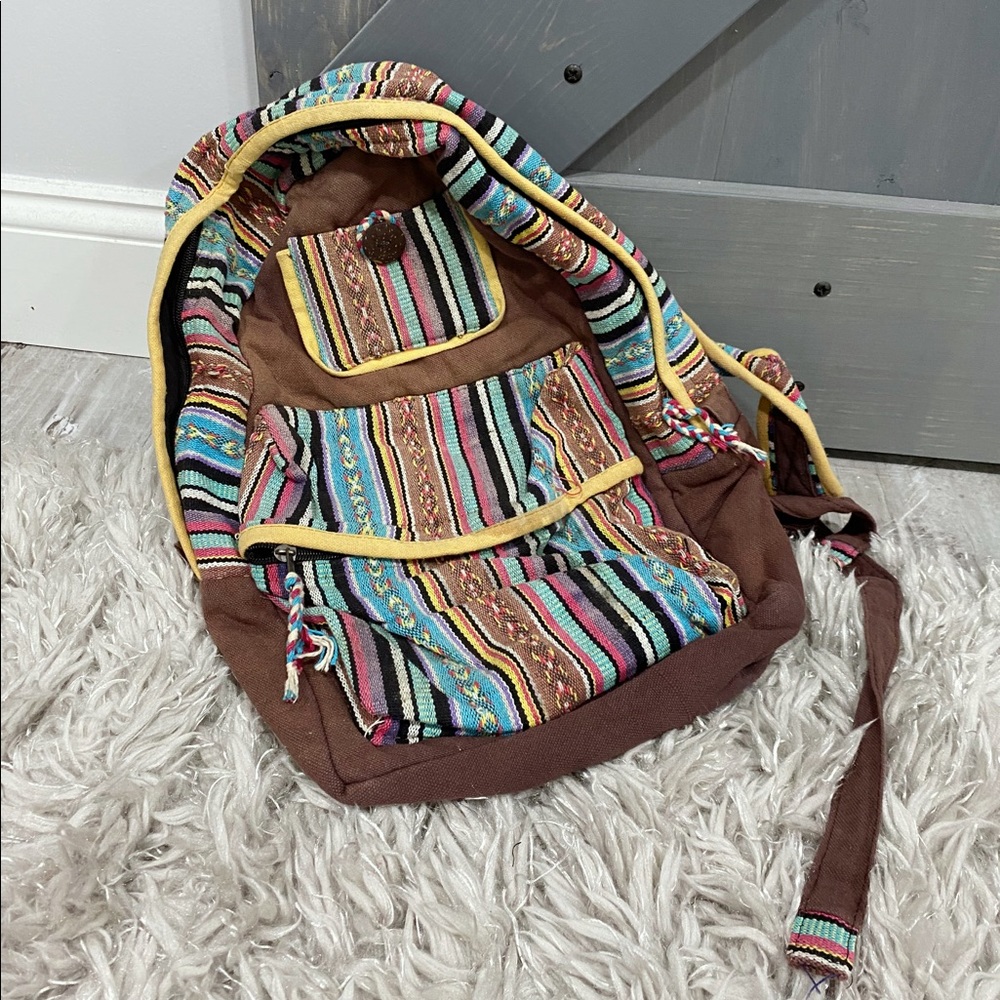 multi color backpack
